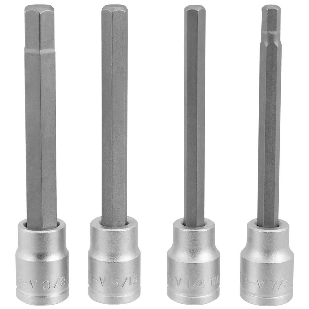 W86021 – PERFORM TOOL Socket Set, 3/8 Inch Drive Standard Long Shank Disc Brake Caliper Hex Bit Socket Set Hardened A...